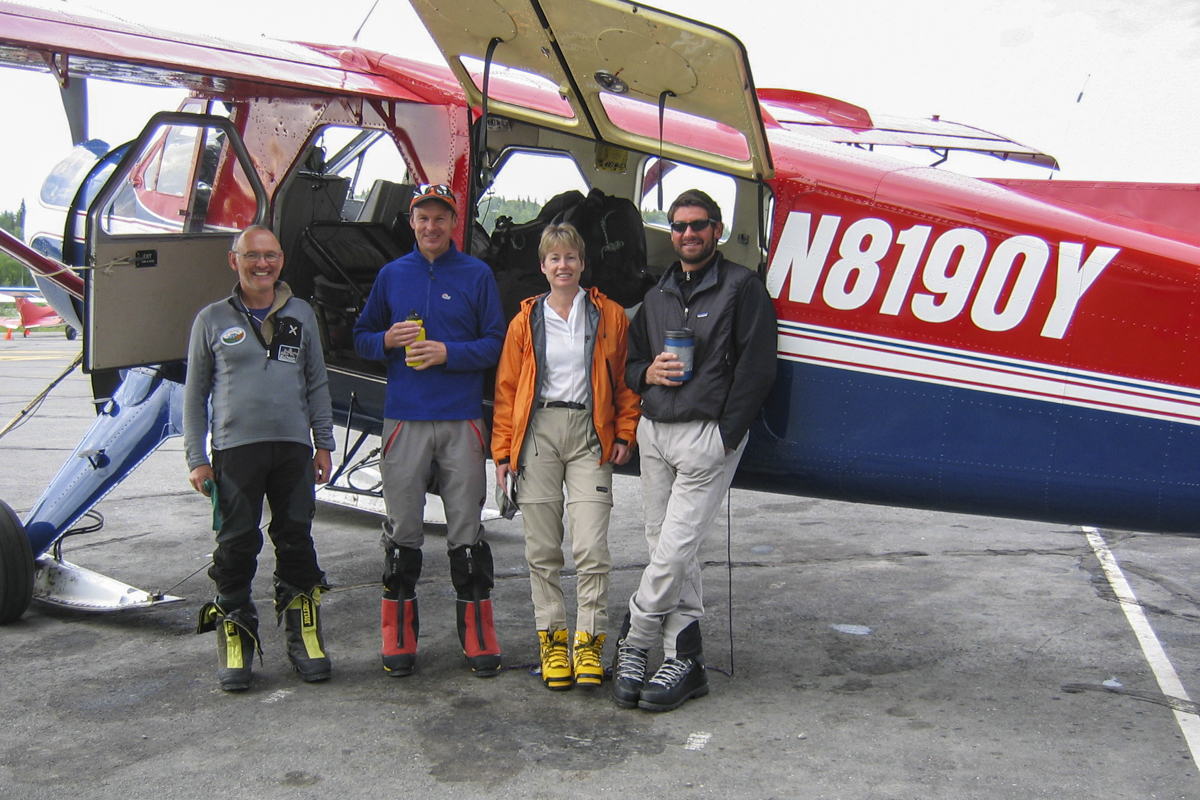 Flying to Base Camp